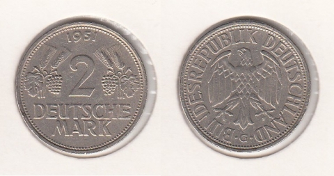 2 DM Ähren 1951G