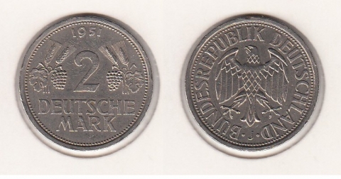 2 DM Ähren 1951J