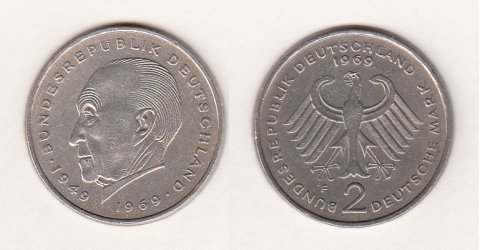 2 DM Adenauer 1969F