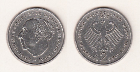 2 DM Heuss 1973J
