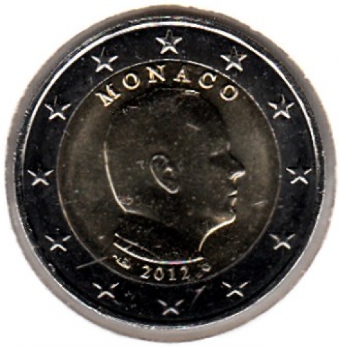 2 Euro Kursmünze Monaco 2012