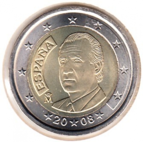 2 Euro Kursmünze Spanien 2008