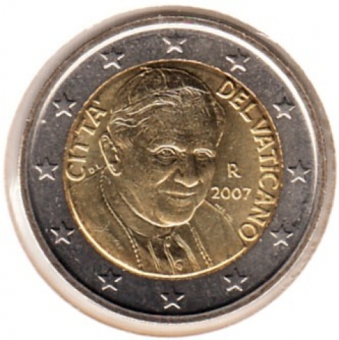 2 Euro Kursmünze Vatikan 2007