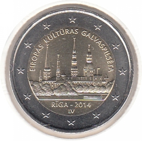 2 Euro Lettland 2014