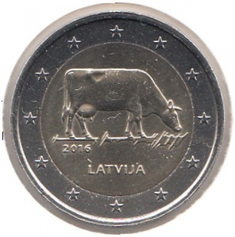 2 Euro Lettland 2016