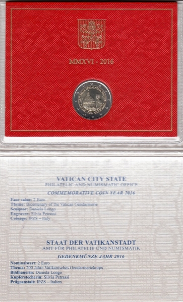 2 Euro Vatikan 2016
