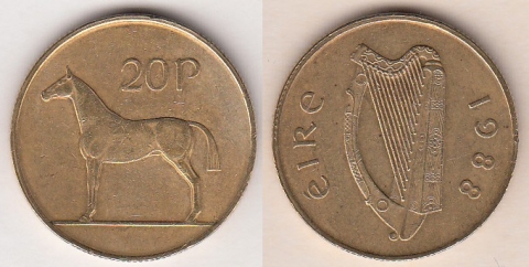 20 Pence Irland 1988