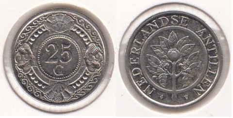 25 Cent Niederländische Antillen 1989