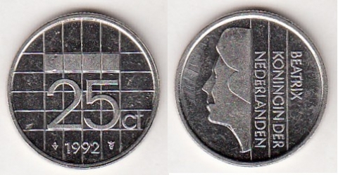 25 Cent Niederlande 1992