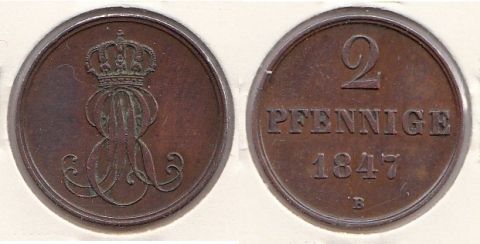 2 Pfennig Hannover 1847