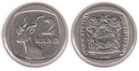 2 Rand Südafrika 1990