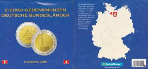 Album für 2 Euromünzen BRD 2008