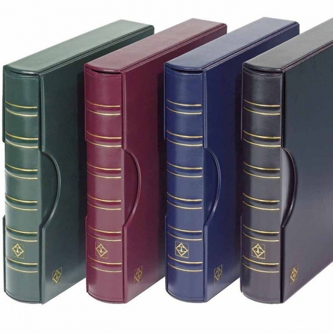 grüner Ringbinder GRANDE Classic-Design inkl. Schutzkassette
