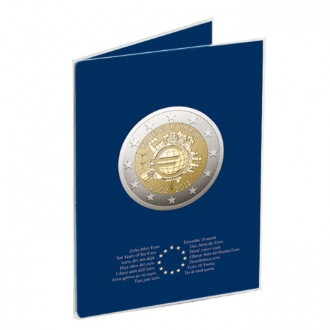 Münzkarte für 2 Euro-Münzen 10 Jahre Euro, Ausgabe 2012