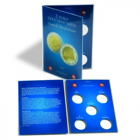 Münzkarte für 2 Euro-Münzen Niedersachsen, Ausgabe 2014