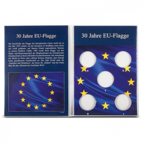 Münzkarte für 2 Euro-Münzen EU-Flagge, Ausgabe 2015