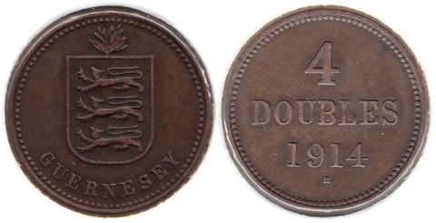 4 Doubles Guernsey 1912H