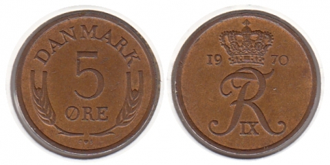5 Öre Dänemark 1970