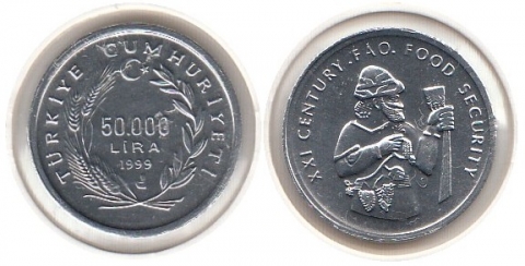 50.000 Lira Türkei 1999