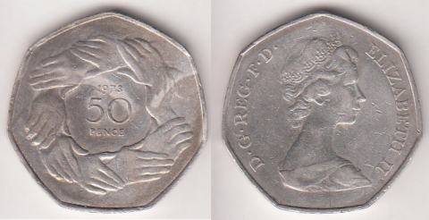 50 Pence Großbritannien 1973