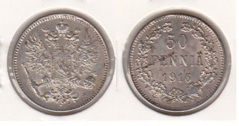 50 Penniä Finnland 1916