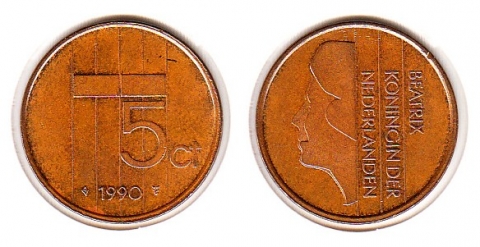 5 Cent Niederlande 1990