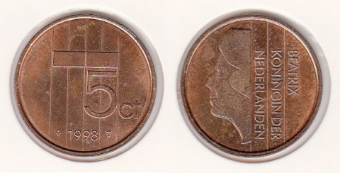 5 Cent Niederlande 1998