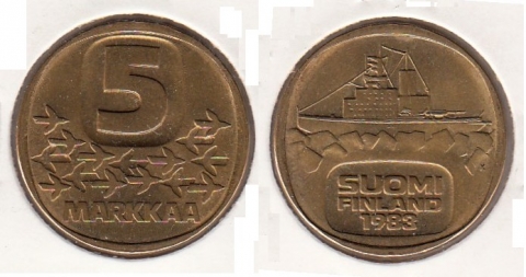 5 Markka Finnland 1983