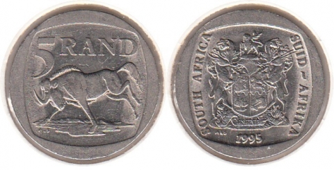 5 Rand Südafrika 1995