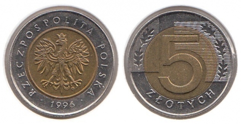5 Zloty Polen 1996