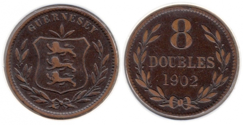 8 Doubles Guernsey 1902H