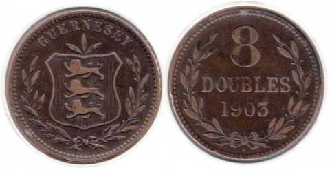 8 Doubles Guernsey 1903H