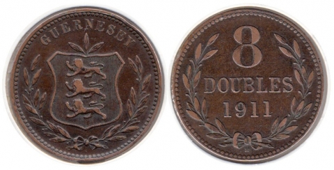 8 Doubles Guernsey 1911H