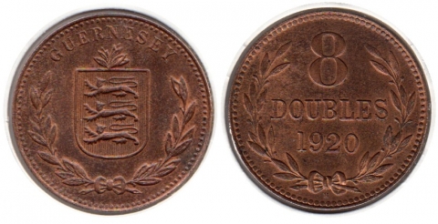 8 Doubles Guernsey 1920H
