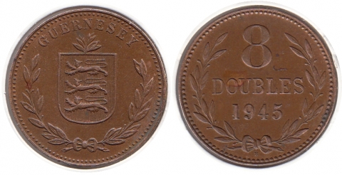 8 Doubles Guernsey 1944H