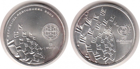 8 Euro Portugal 2003, Nationalflaggen