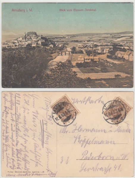 AK Arnsberg, Blick vom Ehmsendenmal