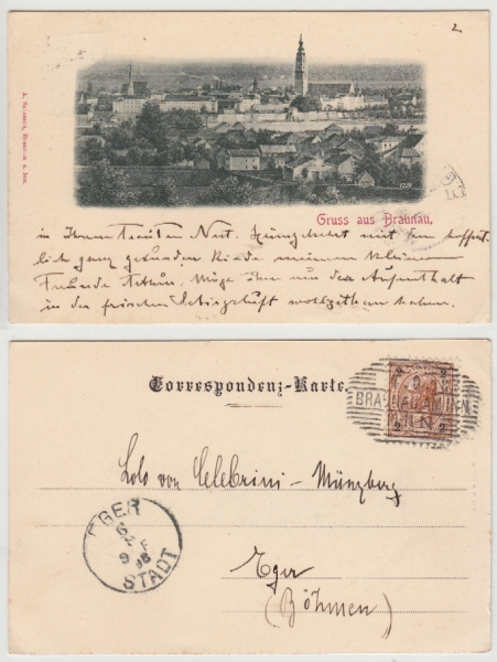 AK Braunau am Inn, Gruss aus