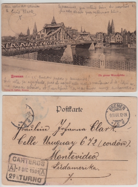 AK Bremen, Weserbrücke