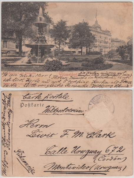 AK Düsseldorf, Brunnen Königsallee