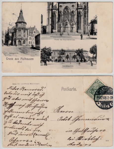 AK Mülhausen (Elsaß), Mehrbild