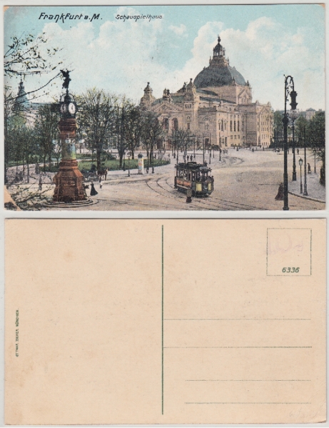 AK Frankfurt Main, Schauspielhaus Uhrturm