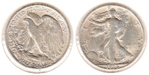 1/2 Dollar USA 1938 D
