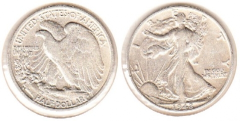 1/2 Dollar USA 1942 S