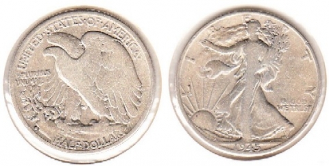 1/2 Dollar USA 1945 D