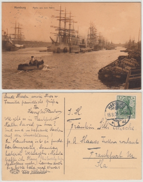 AK Hamburg, Partie aus dem Hafen