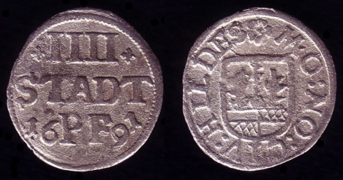 4 Pfennig Hildesheim 1691