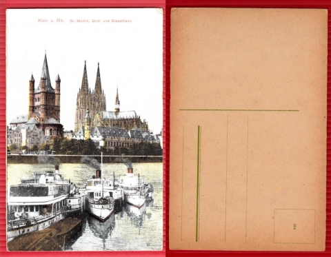 AK Köln, St. Martin, Dom und Stapelhaus